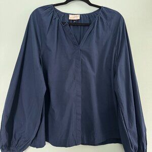 Universal Thread Balloon Long-Sleeve Blouse – Size XL – Navy Blue - 0135